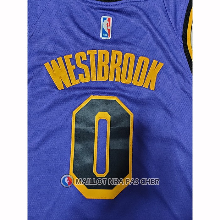 Maillot Los Angeles Lakers Russell Westbrook NO 0 Statement 2022-23 Volet